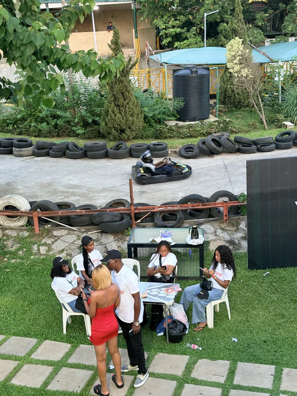 People gathered outdoors at a community event
